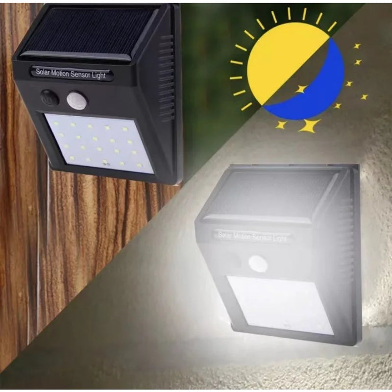 Luminária solar led luz com sensor de presença iluminação externa automática [FRETE GRÁTIS]